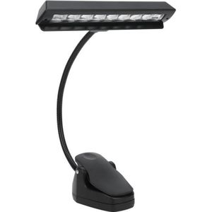 Zarfmiya 9 LEDs liseuse LED Lampe de lecture Lampe clipable de bureau pour Pupitre Partition Piano Noir