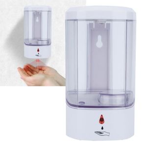 DISTRIBUTEUR DE SAVON HURRISE récipient à savon Distributeur de savon automatique mural en ABS blanc de 800ml, sans contact, pour linge distributeur