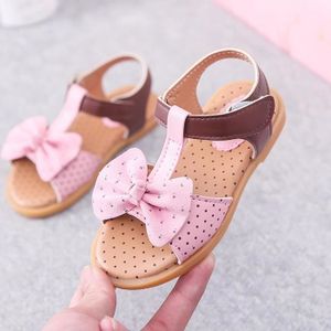 SANDALE - NU-PIEDS Sandales Princesse pour Enfants Filles - Marque - Modèle - Rose - Boucle de serrage - Semelle en PU