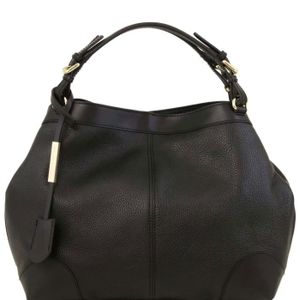sac cuir souple noir femme