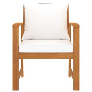 FAUTEUIL JARDIN  Chaise de jardin en bois d'acacia massif avec cous