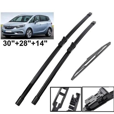 Lot De 2 Balais D'essuie-glace Avant Pour Opel Karl 2015-2018 (conduite à Gauche) - Caoutchouc Noir/vert