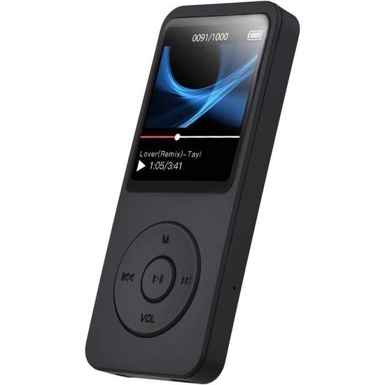 Lecteur MP3 Portable 64 Go - Écran LCD 1.8" - Qualité Sans Perte Pour Étudiants Et Enfants (Noir)