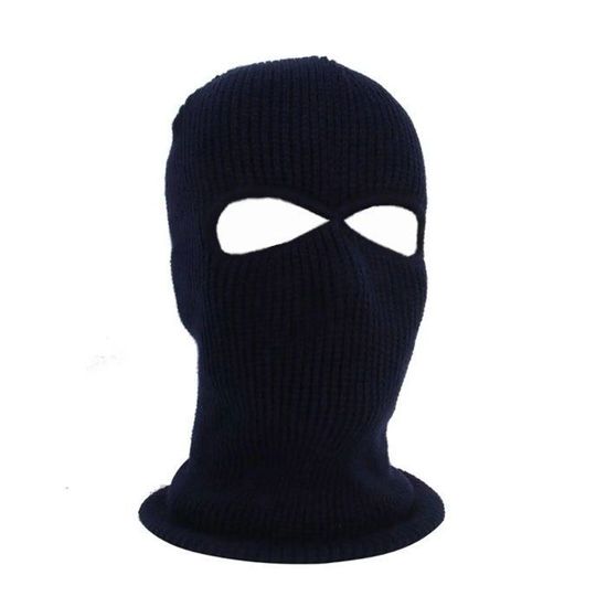 Cagoule À 2 Trous Masque De Ski Complet Bonnet D'hiver Bonnet Chaud À
