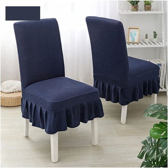 Housses De Chaise Extensibles à Dossier Rond - Protection Contre Les Taches Et Rayures, Lot De 2