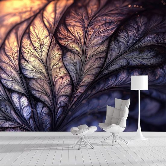 3D Soie Papier Peint Panoramique, 500 X 280 Cm Papier Peint Jungle Tropical Peint à La Main, Tropicales Plantes Grandes Murales Poster Pour Salon, Adulte Chambre D'enfants, Étude Décoration