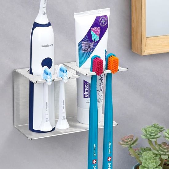 Porte-brosses à dents mural, organisateur de brosses à dents électriques pour salles de bain, gobelets pour enfants, gain de Label - Maison