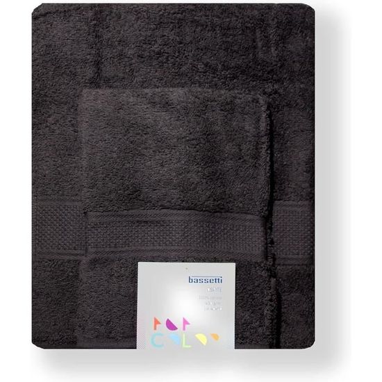 Set De 3 Serviettes De Bain Caleffi 40x60 Cm - 100% Coton Doux Et Absorbant - Pour Visage, Corps Et Invités