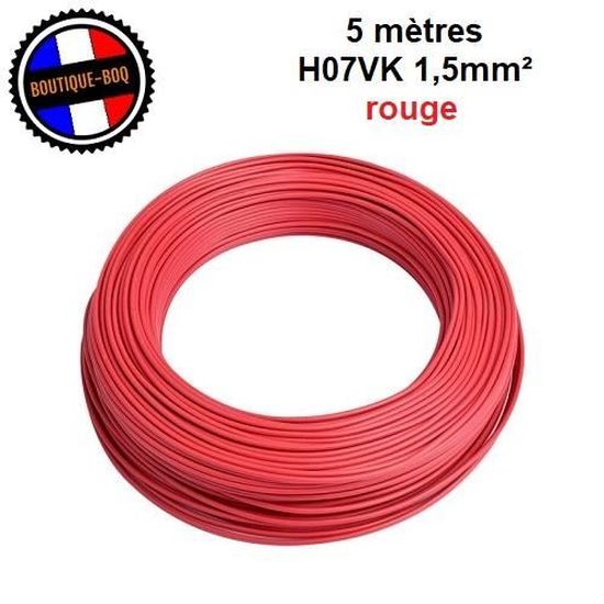 Electraline 25141 Câble H07 V-K 3X1X1,5 25M Noir/Bleu/Jaune/Vert 