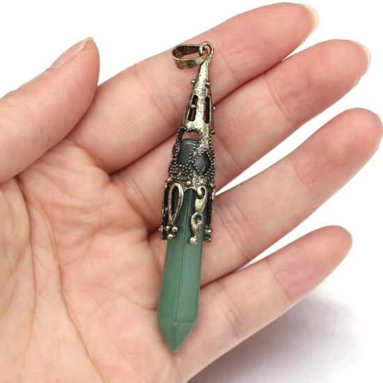 Nassau - Swann Bijoux - Pendentif aventurine verte taillée en cube Nassau - Swann Bijoux - Pendentif aventurine verte taillée en cube