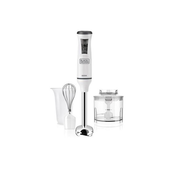 Mixeur Plongeant Black+Decker PowerPro 200W - 5 Vitesses, Avec Spatule - Open Box, Testé