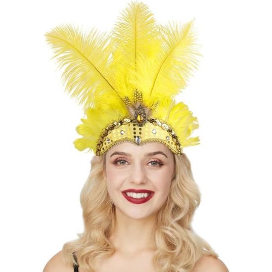 Barrette à Cheveux Femme Avec Plumes De Paon - Style Années 1920 Gatsby, Accessoire élégant Pour Soirée