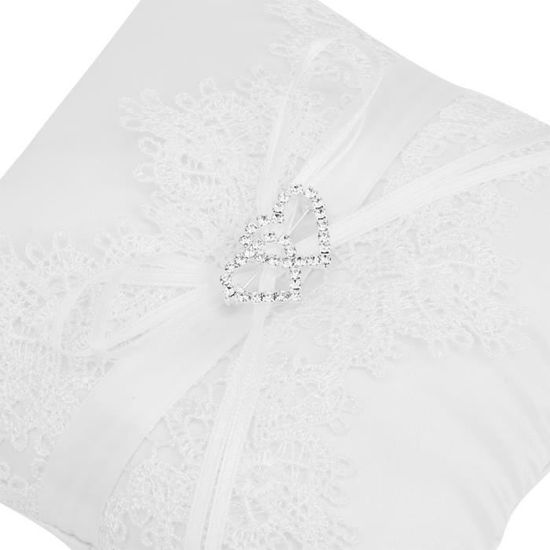 4Pcs / Lot Romantique Mariage Décoration Set Strass Teinture Ruban Mariage Anneau Oreiller Filles Fleur Panier Invité Livre Stylo Pour Mariage Fête Décor - Ivoire Ruban