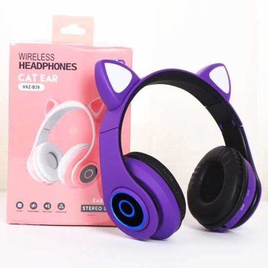 2021 tout nouveaux casques Bluetooth sans fil de bonne qualité pour enfant  Casque mignon pour fille avec lumière LED - Chine Écouteurs Cat Ears et  écouteurs Bluetooth prix