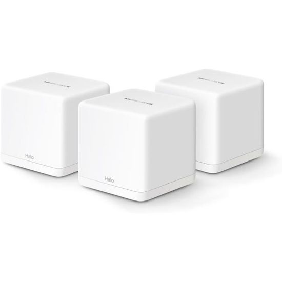 Mercusys TP-Link Halo H1200G (3-pack) - Sistema WiFi Mesh Dual Band AC1200, Copertura Fino A 320 M², 3 Unità Con Porte Gigabit