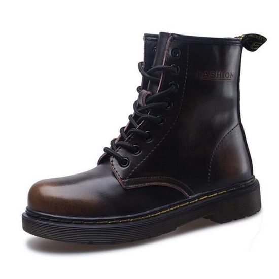 Bottes Courtes En Cuir Pour Homme Et Femme - Chaussures Plates Confortables Et Légères, Faciles à Enfiler, Pour Tous Les Jours Et L'extérieur