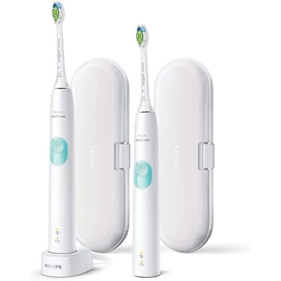 PHILIPS SONICARE HX6807/35 Sets de 2 brosses à dents électriques à technologie - Blanc et menthe