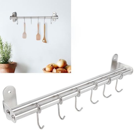 Range-couvercles Mural SOULONG - Organisateur De Cuisine Métallique Pour Casseroles Et Poêles - 5 Compartiments