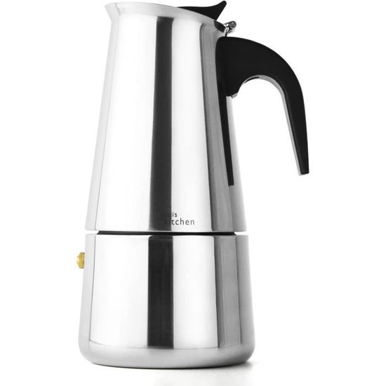 Cafetière Italienne ESSENTIELB 6 Tasses - Compatible Induction, Neuve Sous Emballage