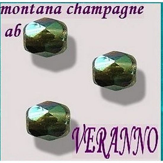 en verre de bohème 25 fleurs 8mm Coloris cristal.