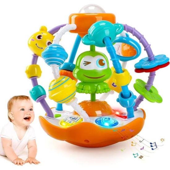 LZDMY Boîte à Lingettes Montessori Jouets Bébé 6 Mois Et +,6 En 1 Cube De Jeu Cube De Motricite En Bois Jouets Bebe Sensoriels 6 12 Mois Anniversaire Paques Cadeau Pour Garcon Fille