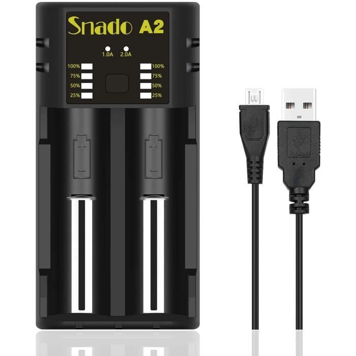 Chargeur de batterie USB à affichage LCD avec 8 piles pour Pile