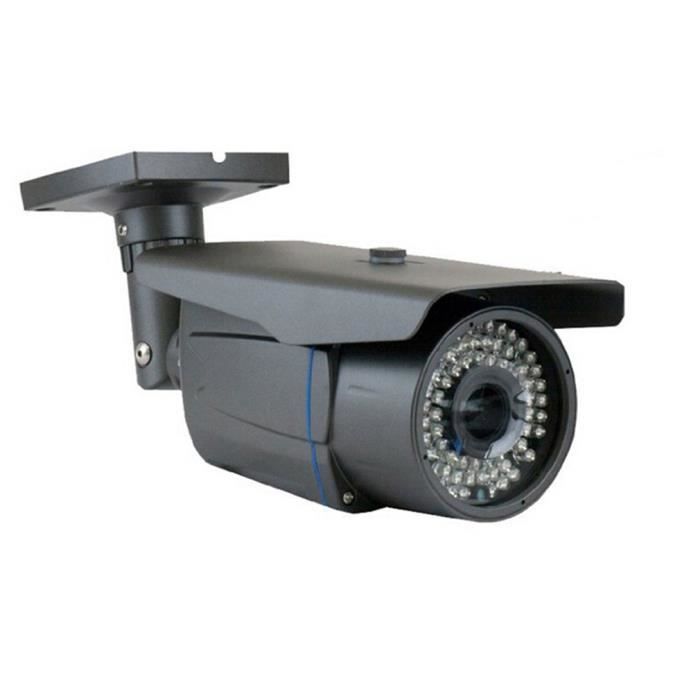 Caméra Etanche extérieure Noir CCTV 1-3- Sony CMOS 1200TVL 72IR LED IR-CUT 2.8 ~ 12 mm Zoom focale variable Caméra de Sécurité