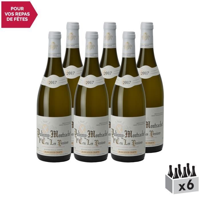 Puligny-Montrachet 1er Cru Les Perrières Blanc 2017 - Lot de 6x75cl - Domaine Jean-Louis Chavy - Vin AOC Blanc de Bourgogne -