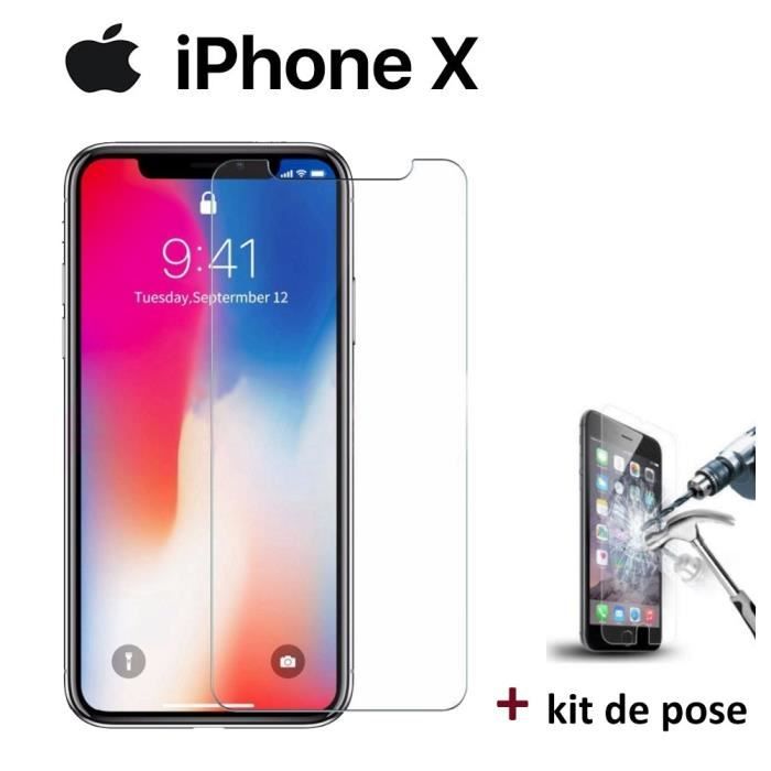 vitre protege ecran iphone x verre trempe