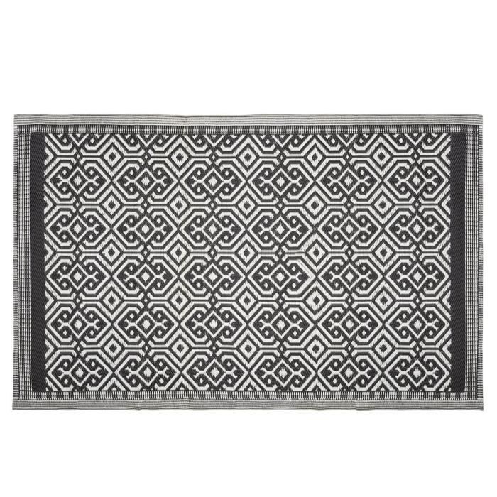Tapis extérieur 120x180 cm Mandala noir 120 X 180 Noir