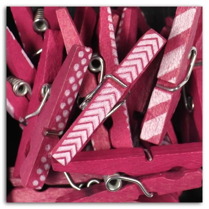 D.I.Y WITH TOGA Pack de16 Mini pinces à linge - Rose Fuchsia