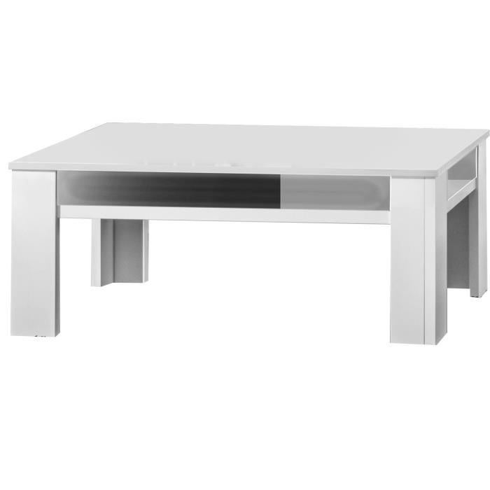 GALA LAQUÉ BLANC ET ARGENT SÉJOUR SALLE À MANGER DESIGN : La Table Basse