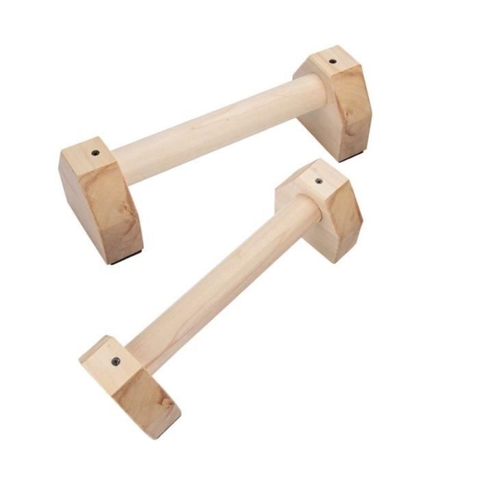 barre pour traction -1 paire En Bois Sport Push Up Stands Pushup Bars D'exercice De Gymnas...- Modèle: Jaune clair - ZOAMFWZDA09251