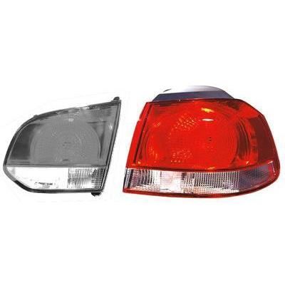 Feu arrière droit sans partie électrique (partie aile arrière) type Valeo pour Volkswagen Golf 6 de 2008 à 2012