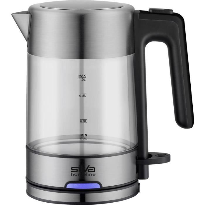 Bouilloire Silva Homeline KL-G 2002 410123 sans fil noir, acier inoxydable (brossé) 1 pc(s)