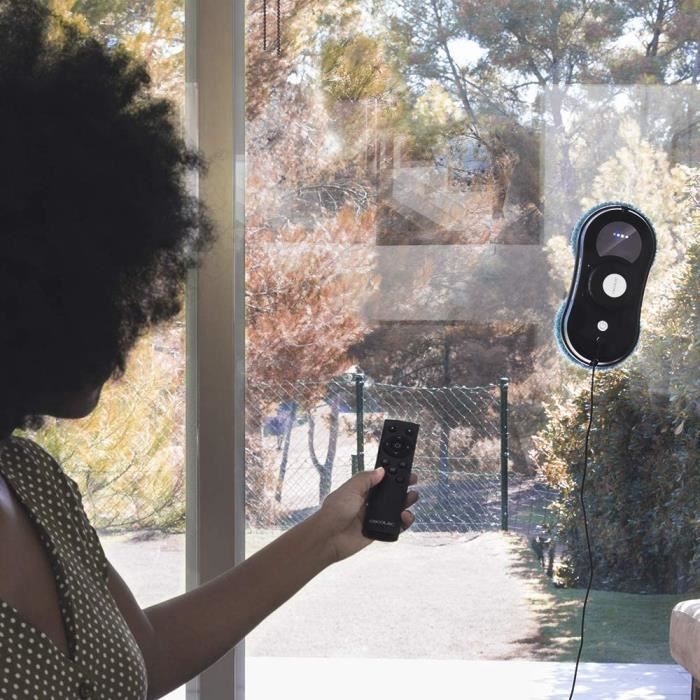 Robot lave-vitres intelligent télécommandé avec APP Control noir gris