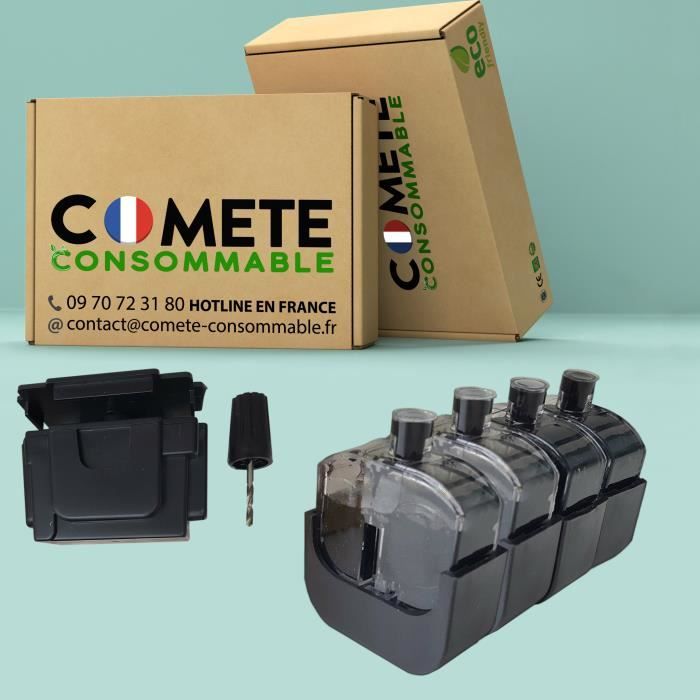 1 Kit Recharge Encre Premium Noir PG-545 PG545 Compatible avec imprimantes Canon PIXMA Facile Economique Ecologique - Comète France