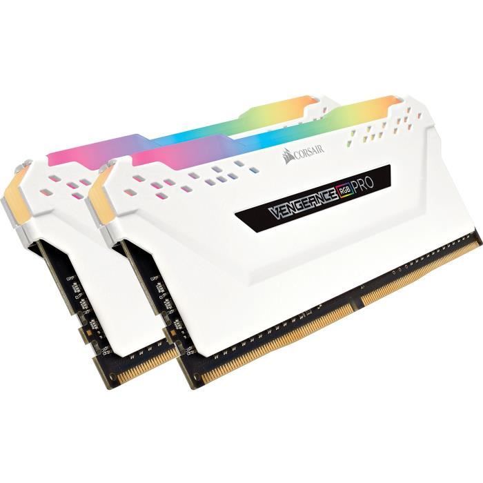 Corsair Vengeance RGB PRO - Kit de Mémorie Enthousiaste (16Go (2x8Go), DDR4, 3200MHz, C16, XMP 2.0) Eclairage LED RGB dynamique -