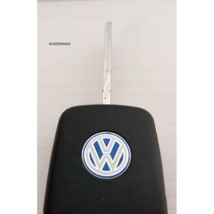 2 Logo Clé Clefs VW 14mm Diamètre Bleu Emblème Autocollant Voiture FR Vendeur Guidesma01