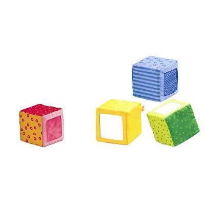 HABA - Cubes d'éveil en tissu - Version Française