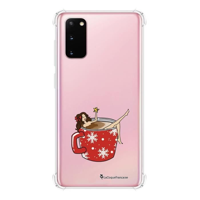 Coque Samsung Galaxy S20 anti-choc souple avec angles renforcés transparente Chocolat Chaud La Coque Francaise