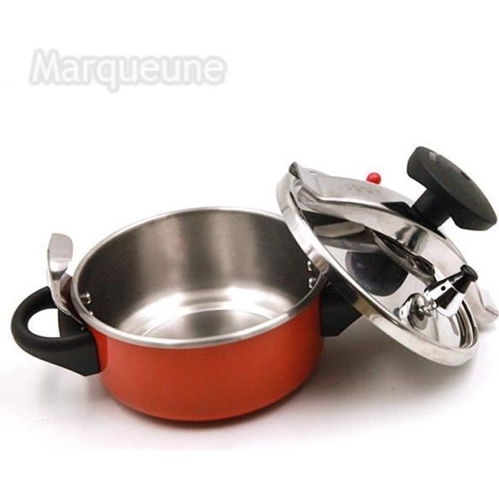 Autocuiseur Marqueune-mini-Acier Inoxydable,Capacité :2 litres--Orange