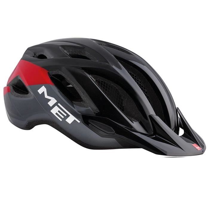 MET - Casque de Vélo CROSSOVER, 52-59, Noir