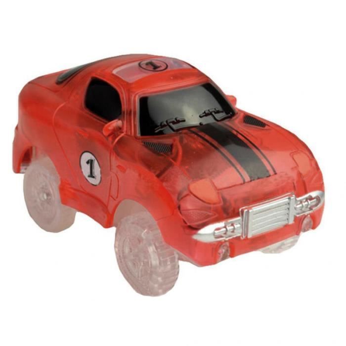 Light Up Car Track Toy Accessoires de piste de course compatibles avec la VEHICULE A CONSTRUIRE - ENGIN TERRESTRE A CONSTRUIRE