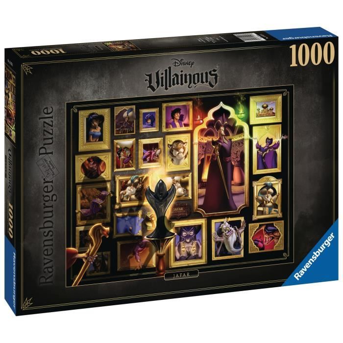 DISNEY VILLAINOUS Puzzle 1000 pièces - Jafar - Ravensburger - Puzzle adultes - Collection Disney Villainous - Dès 14 ans