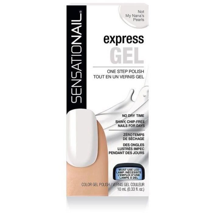 SENSATIONAIL Vernis gel semi-permanent Express Gel Not My Nana's Pearls 3en1 - Blanc