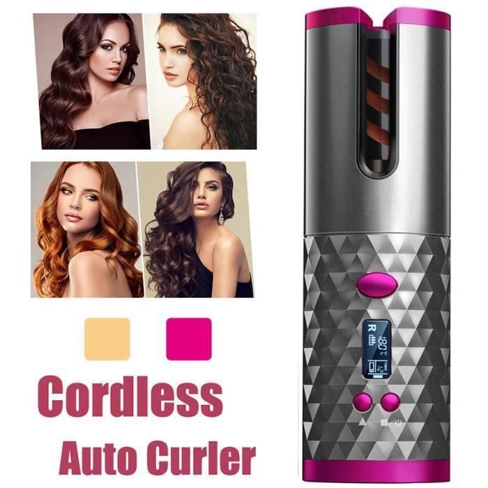 Bigoudis Automatique Sans Fil Portable Sans Fil Fer à Friser Automatique En Céramique Restriction de la Température Anti-brûlure T&