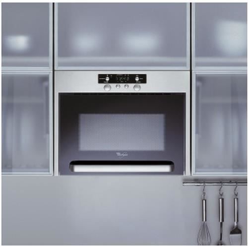 Whirlpool AMW 450-1 IX, Intégré, 22 L, 750 W, boutons, Noir, Acier inoxydable, 25 cm