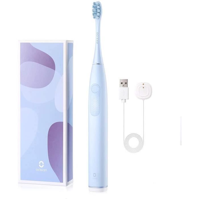Oclean F1 Brosse à dents électrique sonique 36000tr Rechargeable 30 jours d'autonomie 3 modes avec LED Charge USB Bleu clair