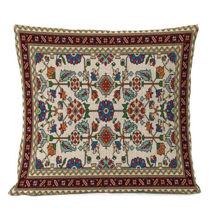 Jeiento Tapis Azteque Bleu Navajo - 140x180 Cm - Tissu Polyester Doux, Motif Tribal Bohème - Pour Canapé, Lit, Décoration, Plage
